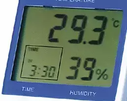 KUSAM-MECO KM-918 A Thermo Hygrometer Clock Temperature & Humidity Display