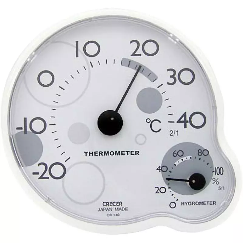 CRECER Thermo-Hygrometer 0 to 100 Humidity Measurement Range, CR-140W