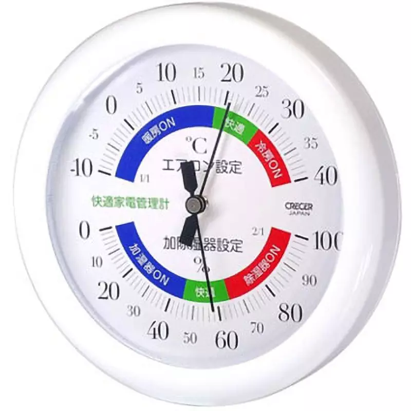 CRECER Thermo-Hygrometer 0 to 100 Humidity Measurement Range, TR-130W