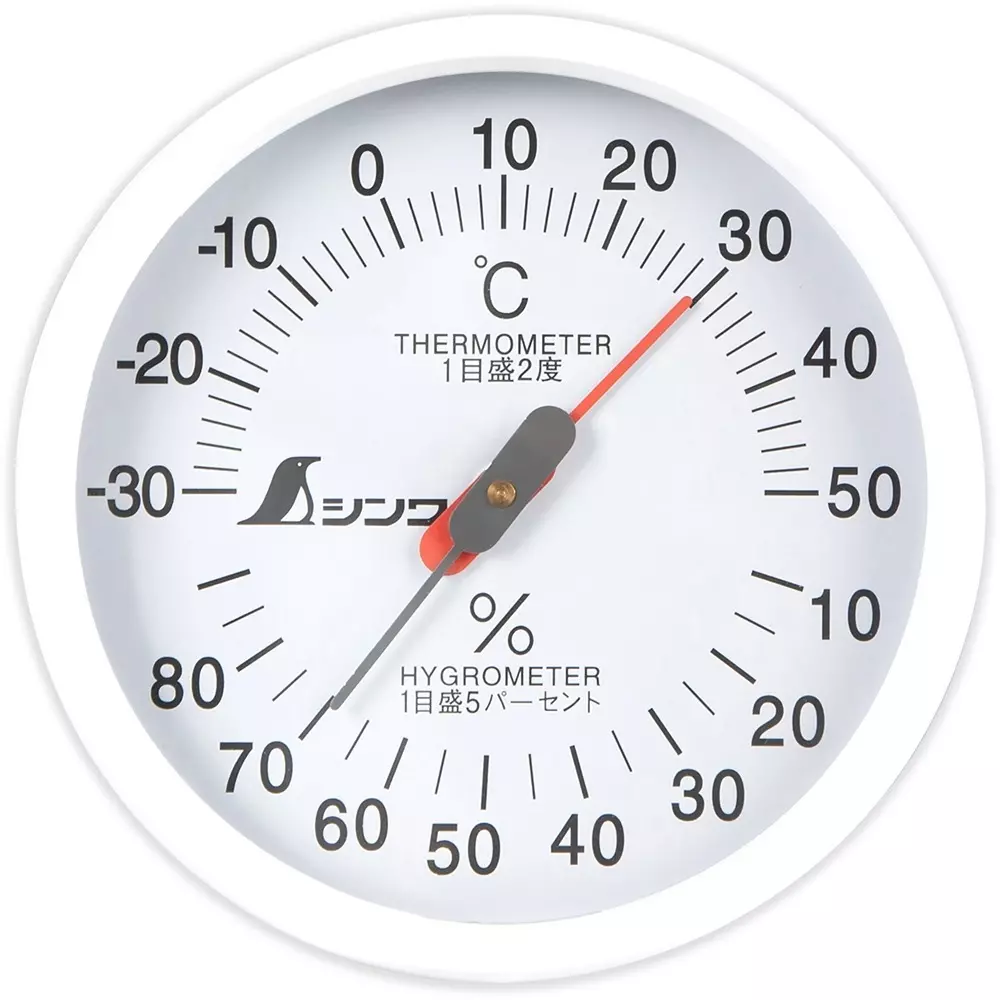 Shinwa Rules Thermo-Hygrometer Φ106x30 mm, 72665