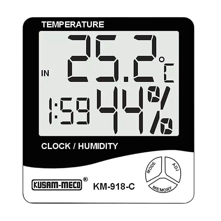 KUSAM-MECO Table Top Digital Thermo Hygrometer Range -10°C ~ +50°C, KM 918 C