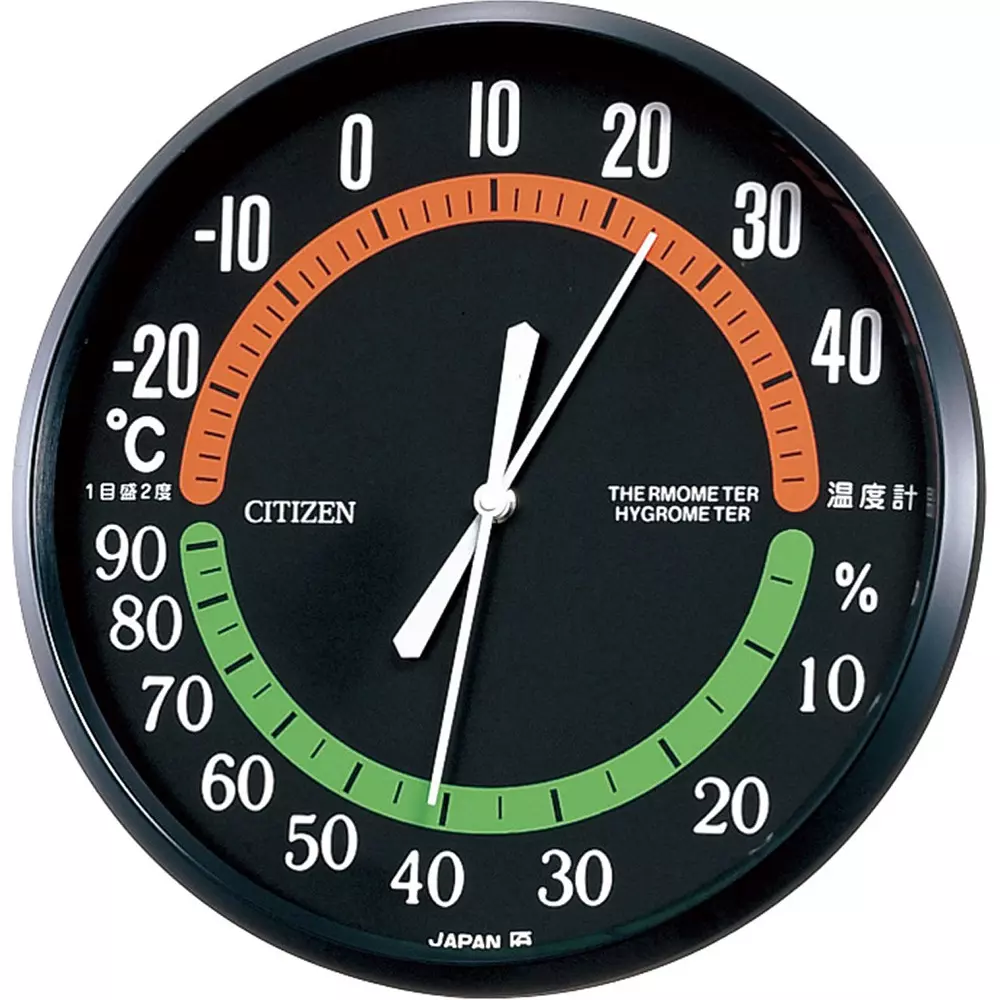 Citizen Analog Thermo-Hygrometer -20 to 40 Measurement Temperature Range, 9CZ013-002