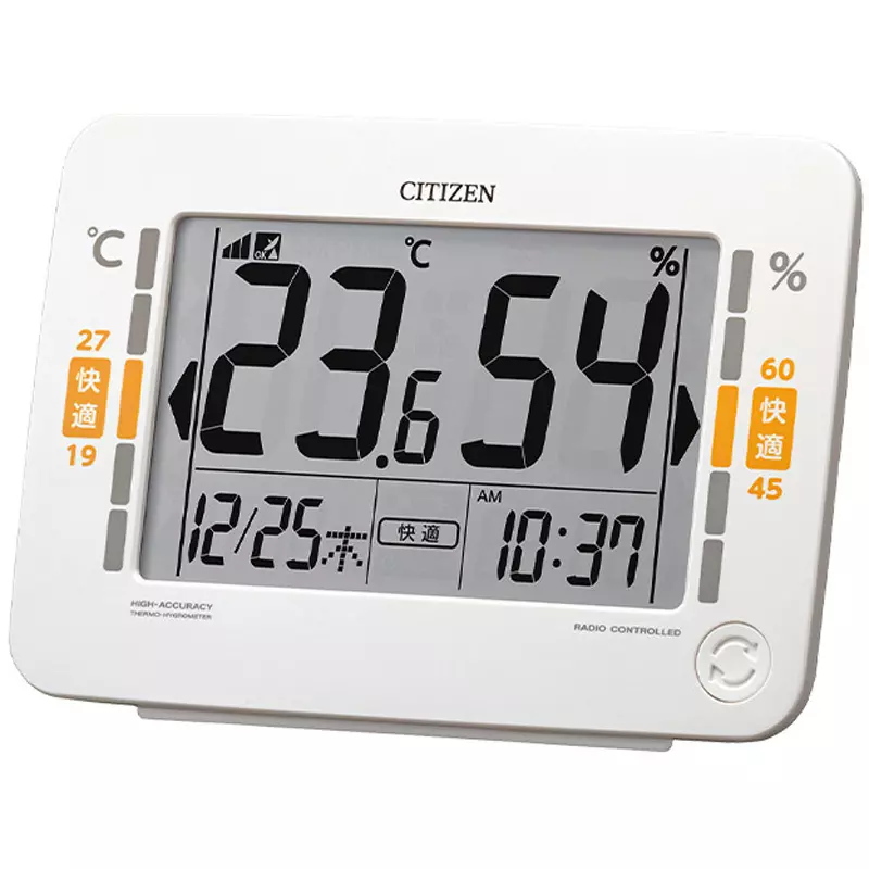 Citizen Digital Thermo-Hygrometer Correspondence Clock, 8RZ232-003