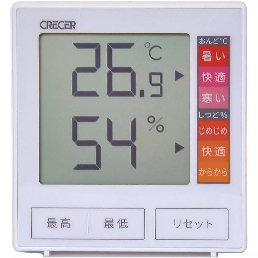 CRECER Digital Thermo-Hygrometer plastic Material, CR-1180W