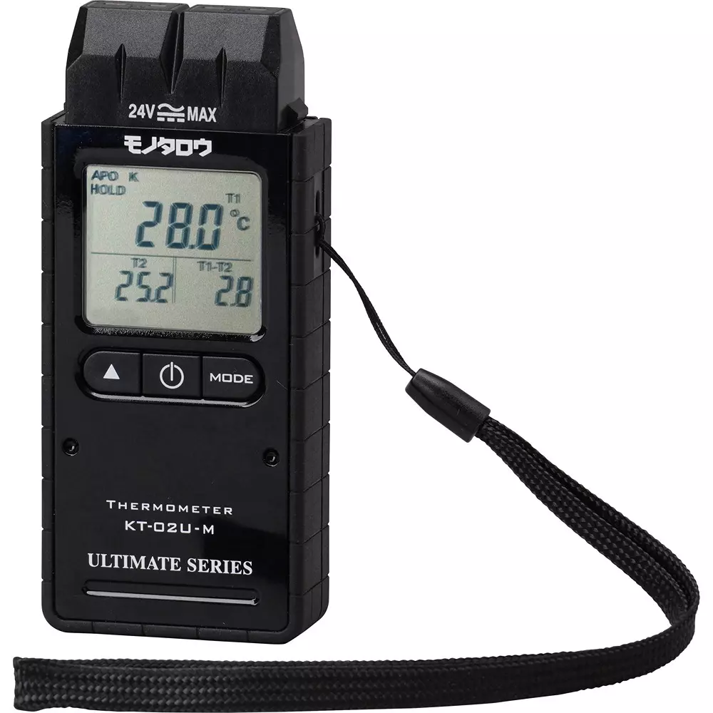 MonotaRO Digital K-Type Thermometer -200 to +1372℃ Range, KT-02U-M