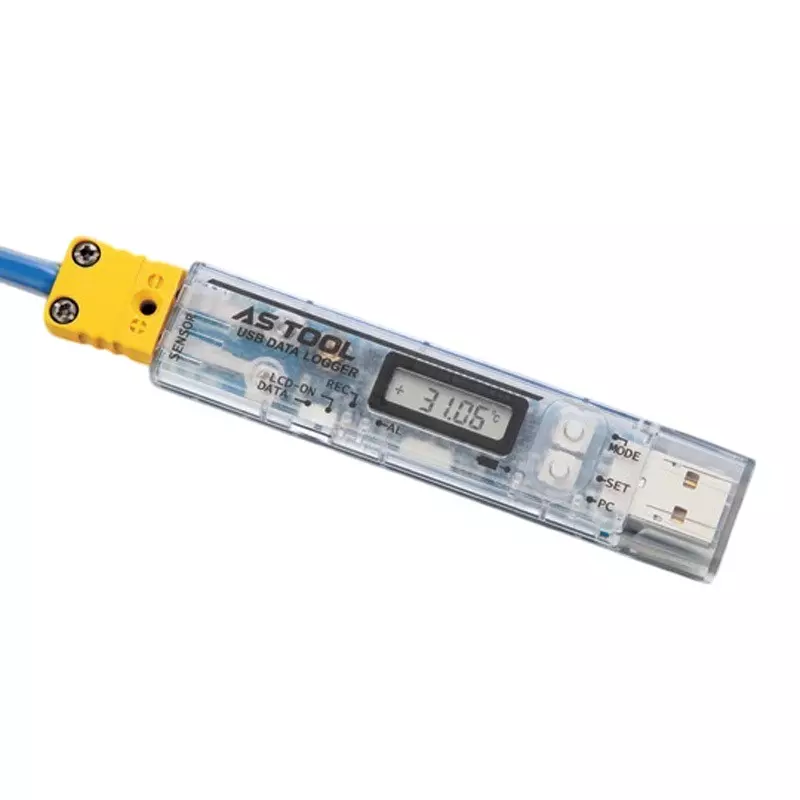 AS ONE K Thermocouple Data Logger Stick Type with English Translation Set, RX-450KP