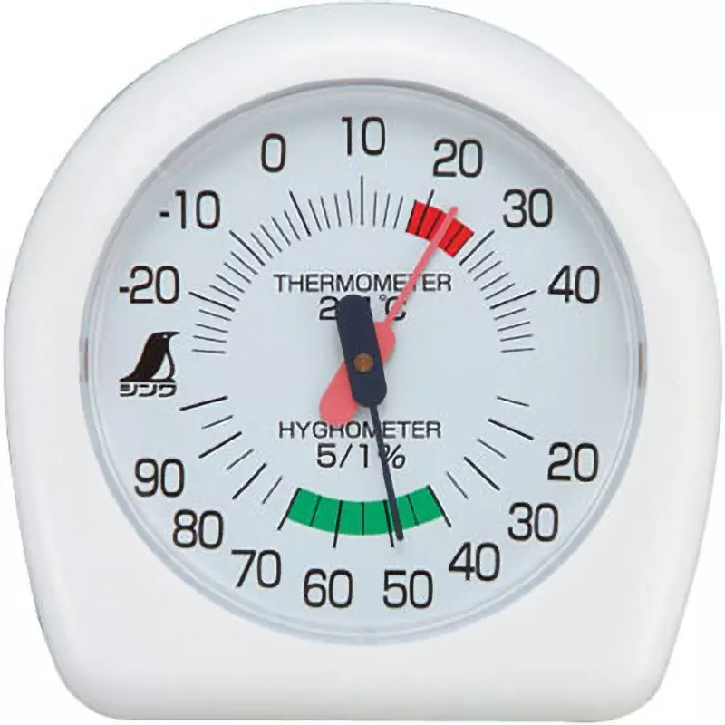 Shinwa Rules Thermo-Hygrometer Charmy Φ120x30 mm, 70380