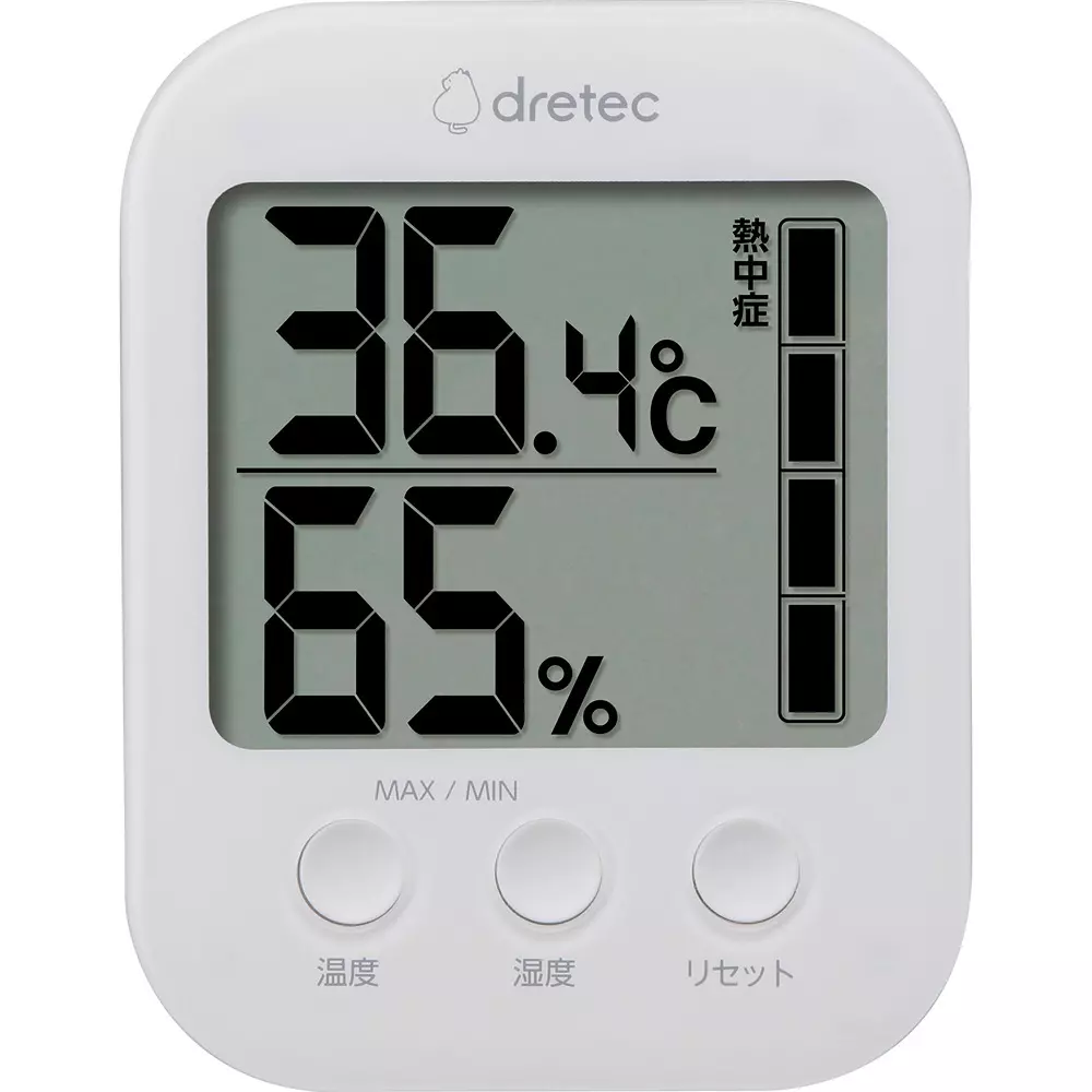 DRETEC Digital Thermo-Hygrometer AAA alkaline batteries Power Supply 1 year Warranty Type magnet, hook, stand, O-401WT