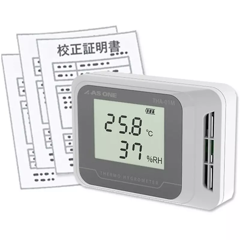 AS ONE Digital Temperature and Humidity Logger with English Translation Set, THA-01M