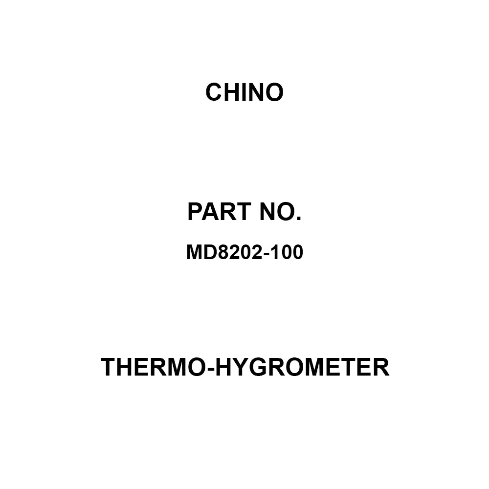 CHINO Thermo-Hygrometer Dedicated battery specifications Power Supply (Container) IP64 Protection Class -20.0 to, MD8202-100