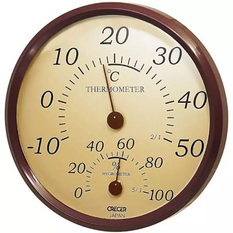CRECER Thermo-Hygrometer 0 to 100 Humidity Measurement Range, TR-150BR