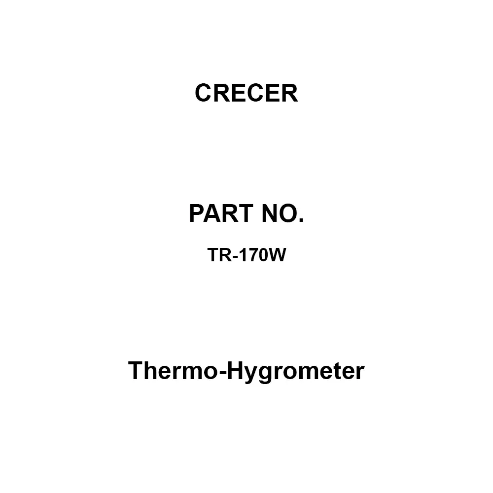 CRECER Thermo-Hygrometer, TR-170W (Pack of 50)