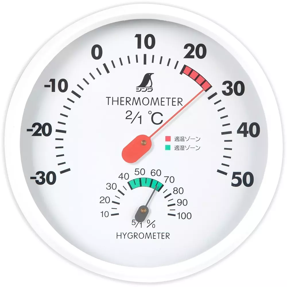 Shinwa Rules Thermo-Hygrometer Φ156x30 mm, 72597