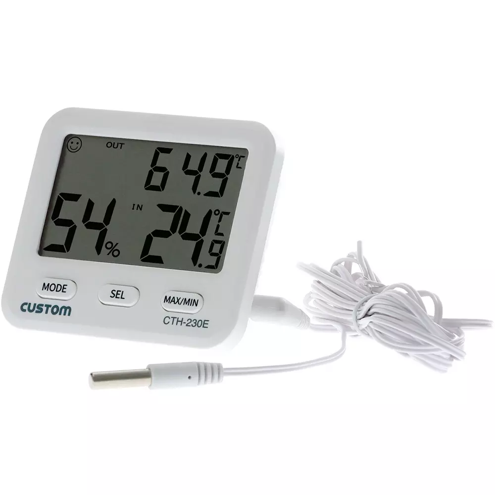 CUSTOM Digital Thermo-Hygrometer 1 xAAA battery Power Supply 1.0 %RH resolution, CTH-230E
