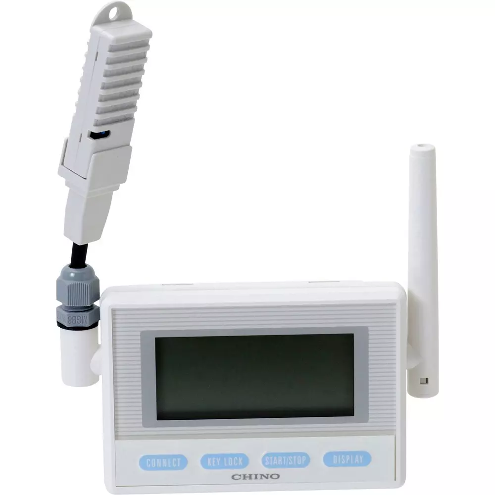 CHINO Thermo-Hygrometer 2 AA alkaline batteries (included) Power Supply (Container) IP64 Protection Class -10.0, MD8002-N00