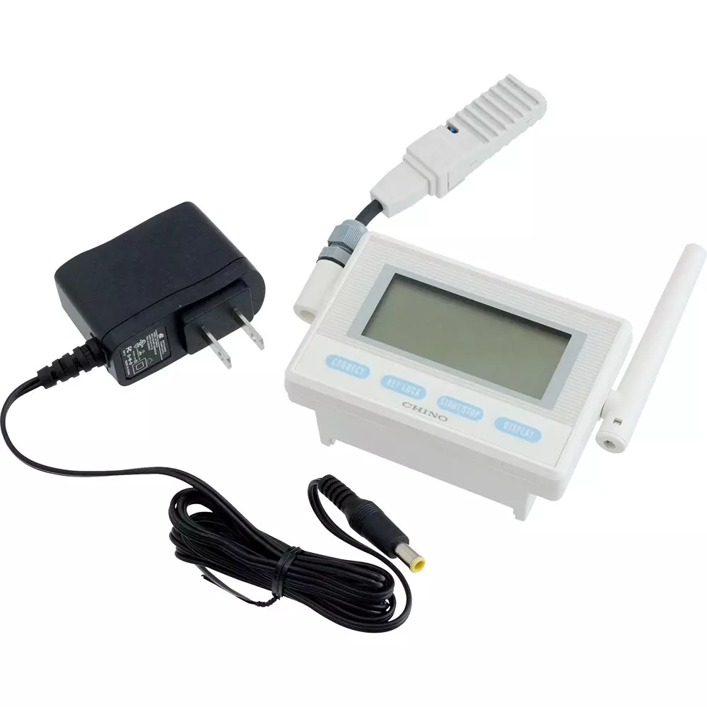 CHINO Thermo-Hygrometer AC power supply Power Supply -10.0 to 50.0 ℃ Temperature Measurement Range Direct, MD8102-N00
