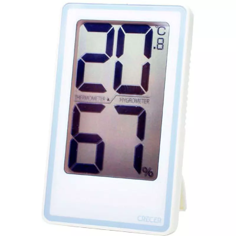 CRECER Digital Thermo-Hygrometer -9.9 to 50 ℃ Temperature Measurement Range, CR-2000W
