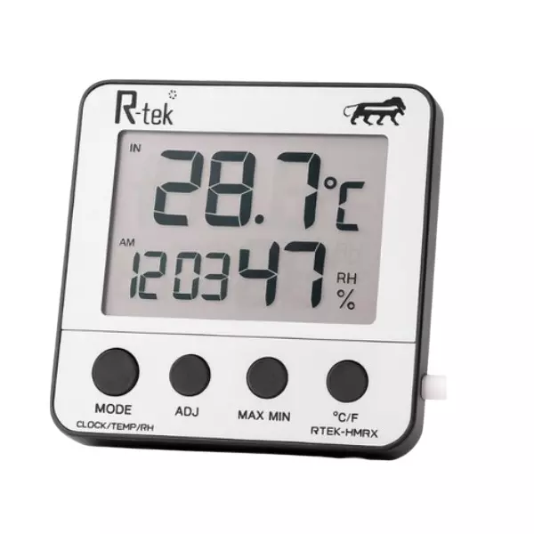 R-Tek Digital Hygrometer -50°C to +70°C (-58°F to 158°F) Temperature Range 0.1°C Resolution, RTEK-1 Max