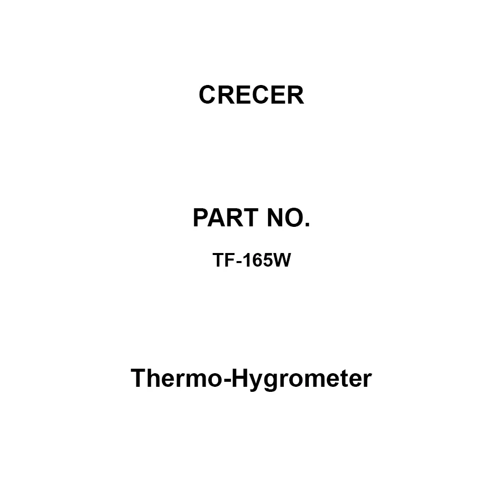 CRECER Thermo-Hygrometer, TF-165W (Pack of 40)