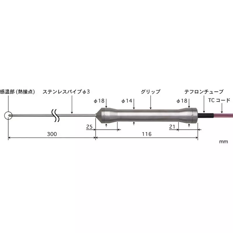 Anritsu Temperature Sensor -200 to 300℃ Range, BC-31K-030-TC1-ASPC