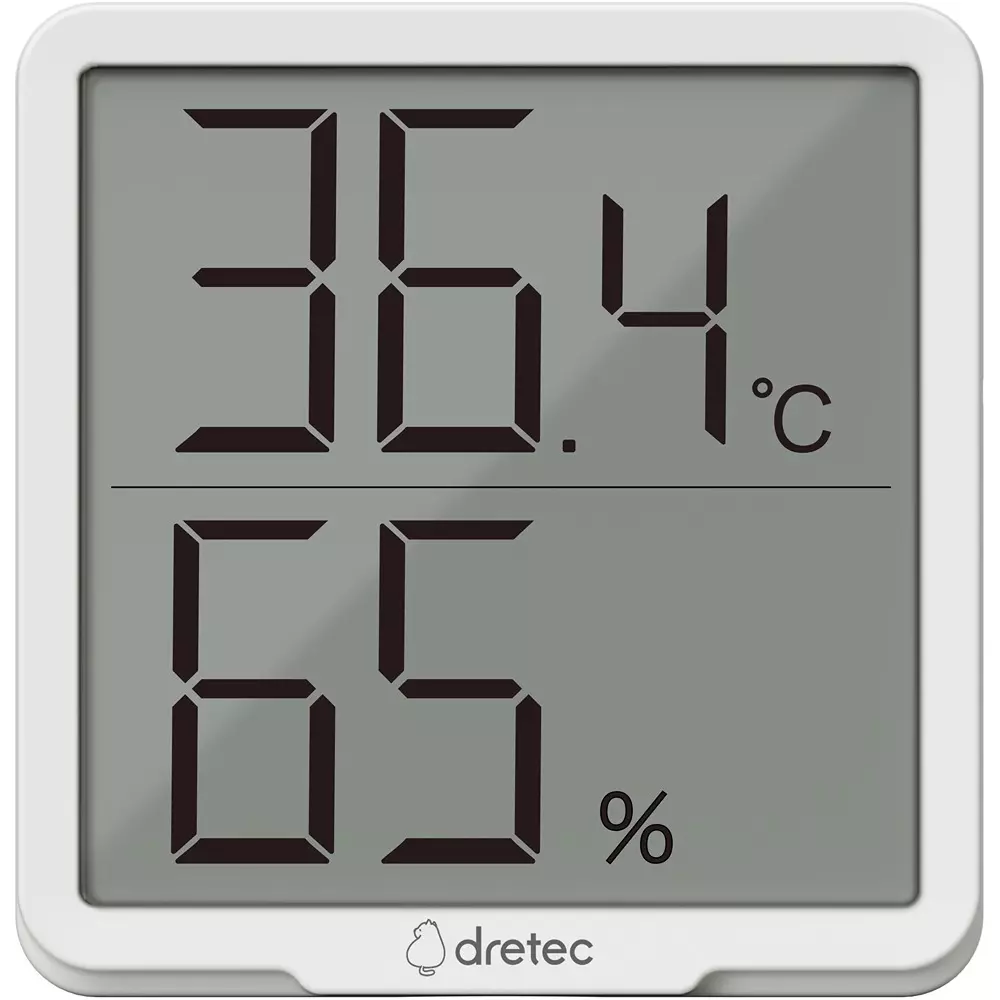 DRETEC Digital Thermometer And Hygrometer [Temperature] 0.0 to 40.0℃: ±1℃, -10.0 to -0.1℃, 40.1 to 50.0℃: ±2℃, O-455WT