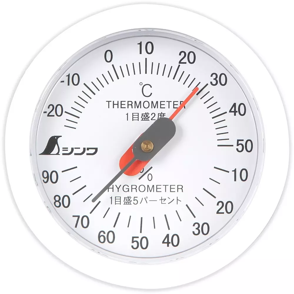 Shinwa Rules Thermo-Hygrometer Φ71x21 mm, 72695