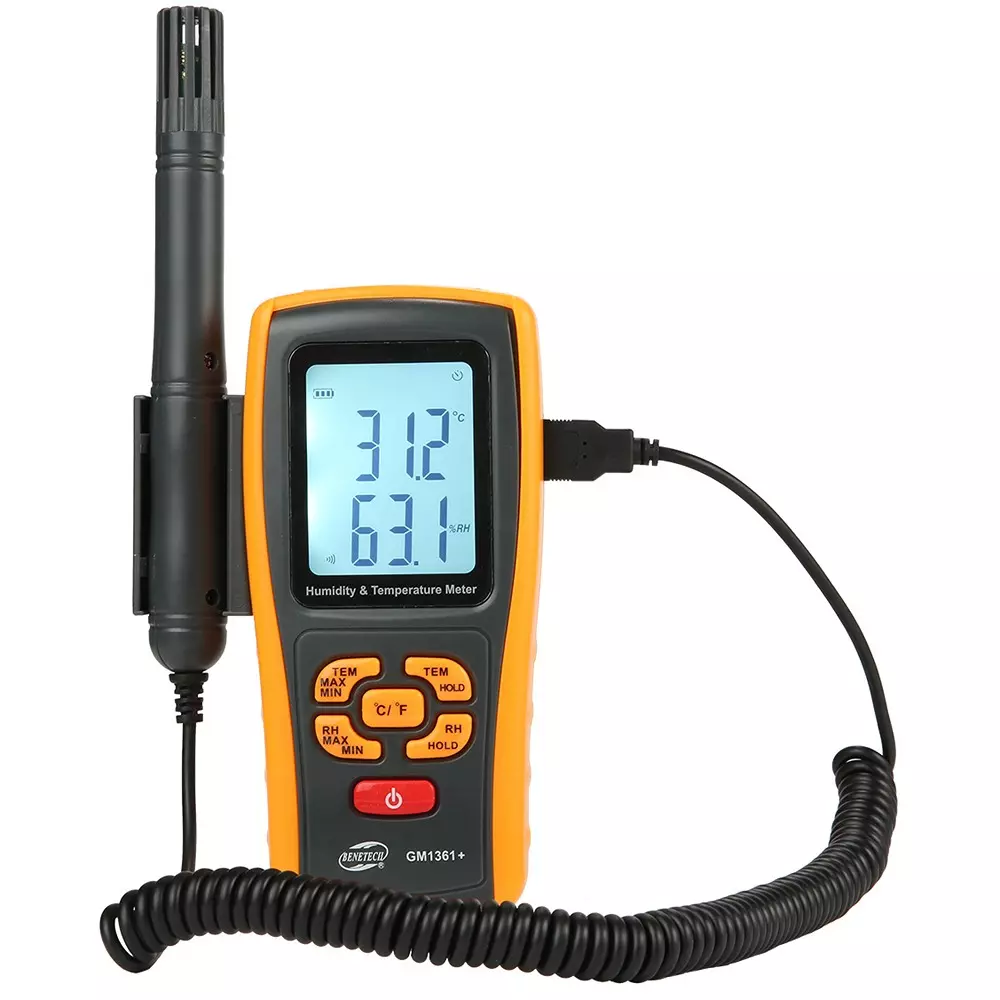 Bitstrong Digital Temperature And Humidity Meter K-type thermocouple temperature measurement: ±2.0℃ or ±0.4% Response, BS-GM1361+
