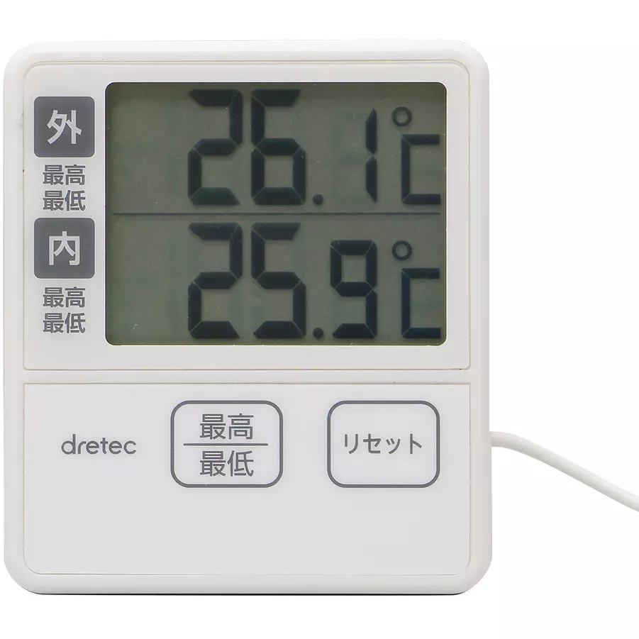 DRETEC Thermometer 1 x AAA battery (included for confirmation) Power Supply 0.0 to 40.0: ±1.0, Other ranges: ±2.0, O-285IV