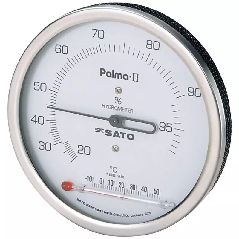 Sato Keiryoki Hygro-Thermometer Humidity 20-99% RH / Temperature-10-50 ° C Measurement Range, 7562-00