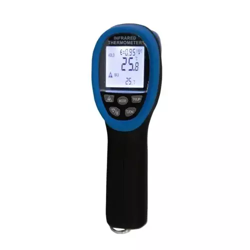 Mextech Infrared Thermometer Backlight LCD Display Temperature Range -50-1800°C, IR‐1800