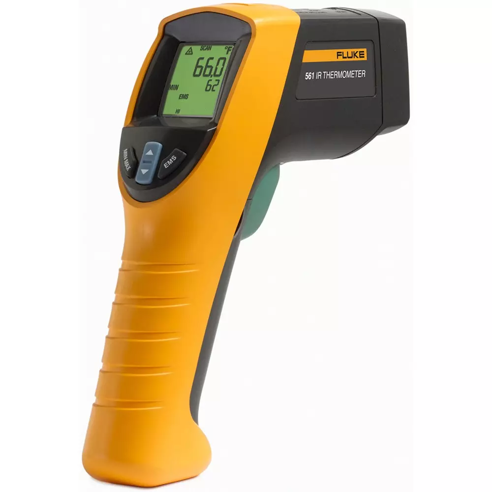 Fluke Radiation Thermometer 80 PK-11, hard case, 2 AA batteries Included Components - Accuracy, FLUKE-561J