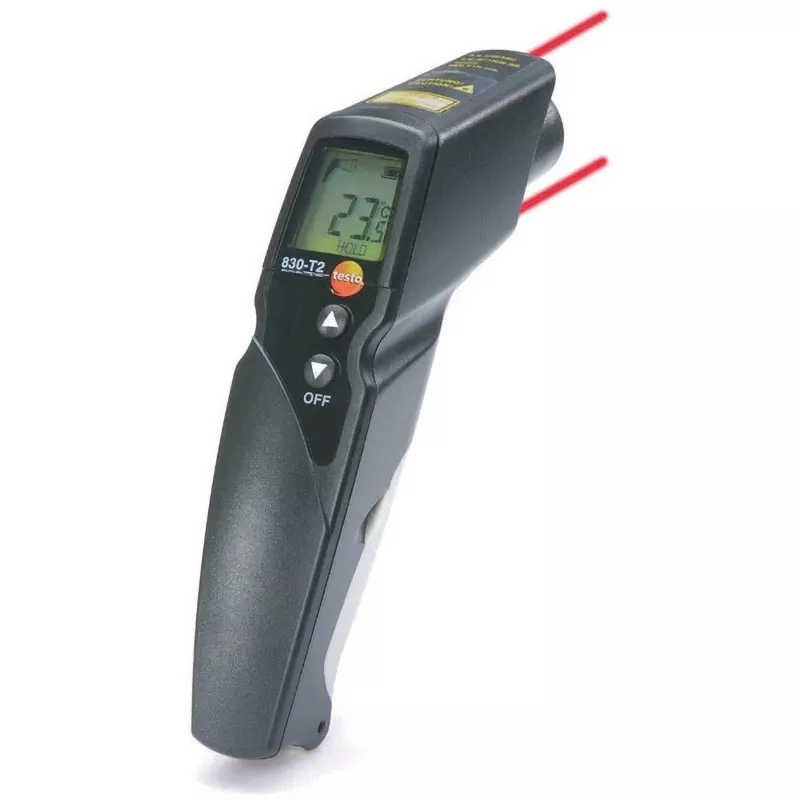 Testo Laser Infrared Thermometer 1 x9 V block battery Power Supply - Accuracy -30 to +400 ℃ Measuring Range, 0560 8306