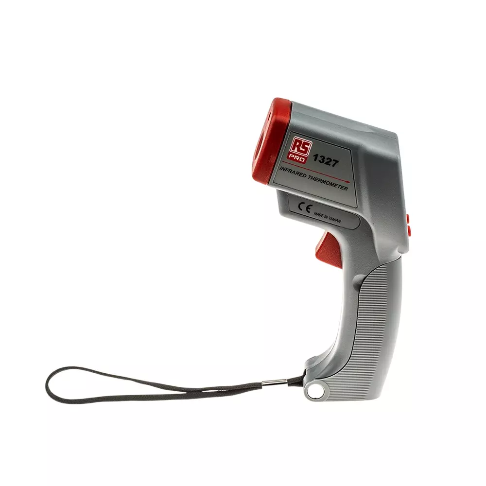 RS PRO Infrared Thermometer ±2 % Accuracy 46 mm 9 V Battery IEC 6F22, NEDA 1604 0.1°C 118 mm 172 mm, 1232216