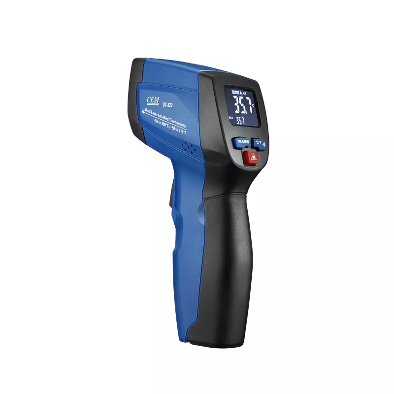 Mextech Infrared Thermometer -50°C to 500°C (-58°F to 932°F) Temperature Range 12:1 Spot Ratio Hold Function for Industrial Use, CEM&nbsp;DT820V
