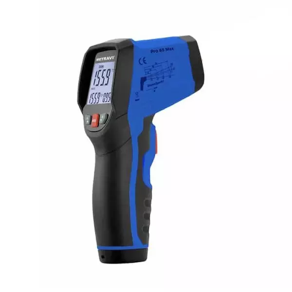 Metravi Industrial Infrared Thermometer With Circular Laser Range -50 To 800°C (-58 To 1472°F), PRO 65 MAX