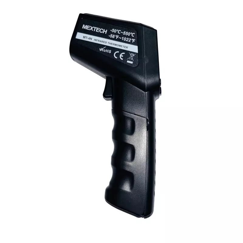 mextech-infrared-thermometer-50c-to-550c-58f-to-1022f-colour-display-hold-function-for-industrial-use-mt4n