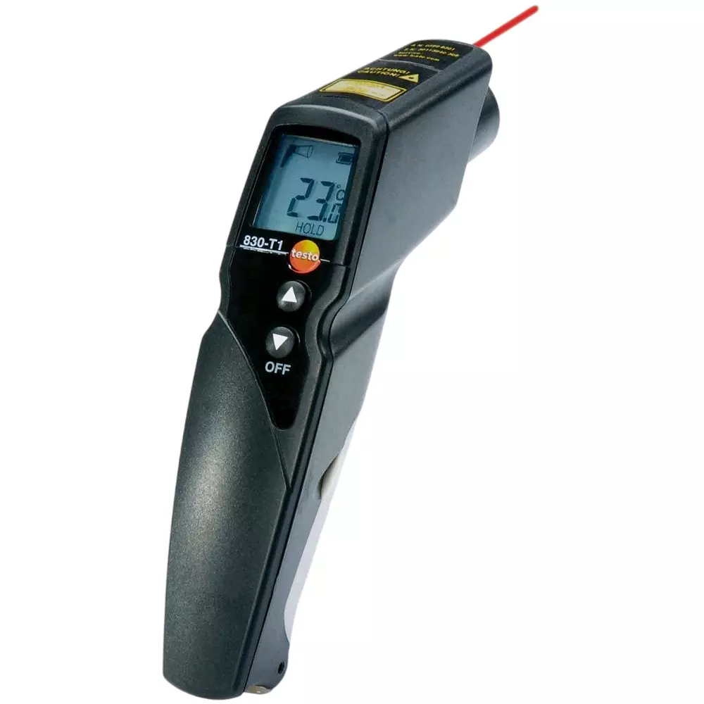 Testo Laser Infrared Thermometer 1 x9 V block battery Power Supply - Accuracy -30 to +400 ℃ Measuring Range, 0560 8305