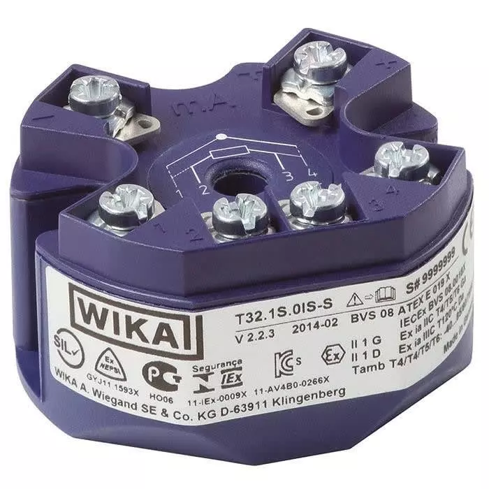 WIKA T32 Series Temperature Transmitter PT100 Input, 12655458