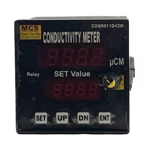 MCS 1 Point Conductivity Controller 0000 to 9999 ucm / mcm 4 Digit, Red Led Display 230 V AC Single Phase 50 Hz for Industrial Use, CON9911D42M