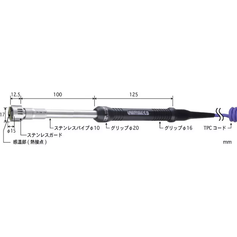 Anritsu Temperature Sensor With or without grip: Yes Specifications -50 to 800 Operating Temperature, SX-171E-01-1-TPC1-ASP