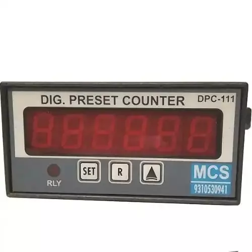 MCS Heavy Duty Digital Preset Counter Meter 000000 to 999999 6 Digits, Seven Segment Bright LED Display for Industrial Use, DPC-111