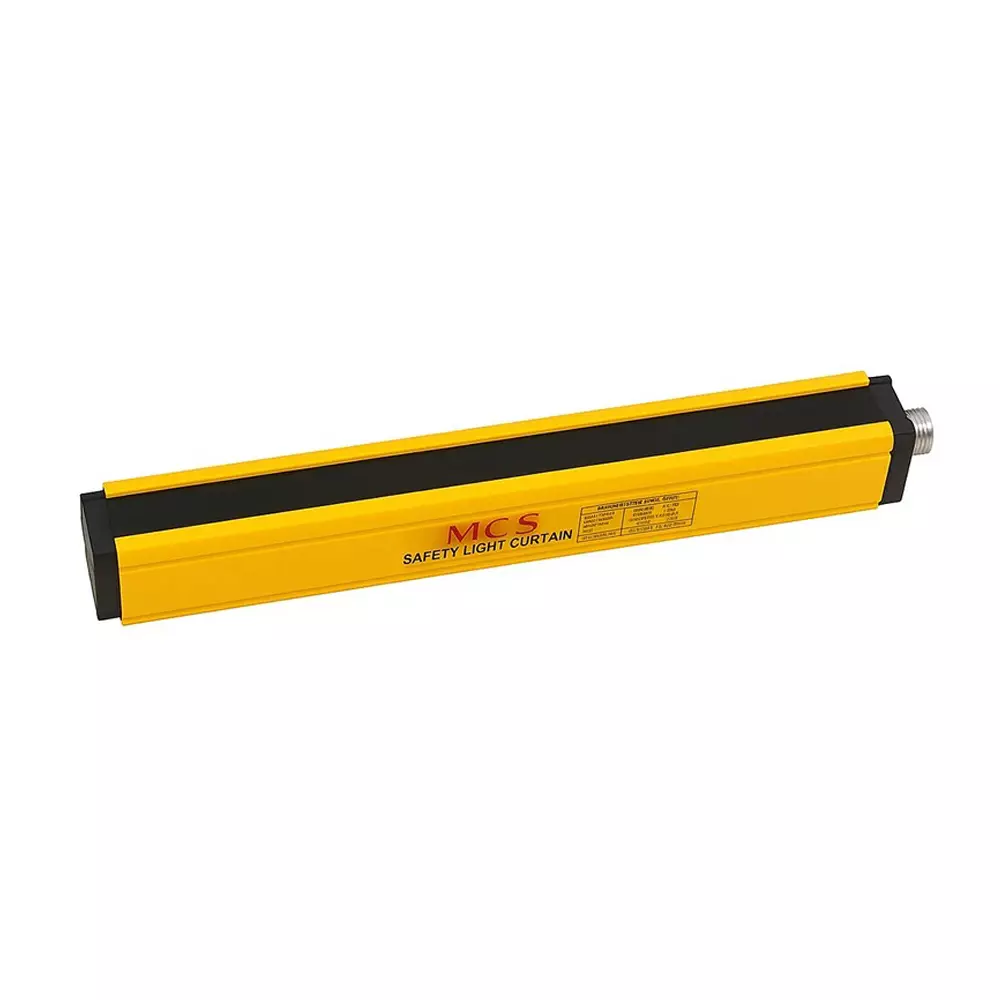 MCS Heavy Duty Safety Light Curtain 10 Beam 1 or 2 Relay Yellow 50 Hz for Industrial Use, SLC-1030
