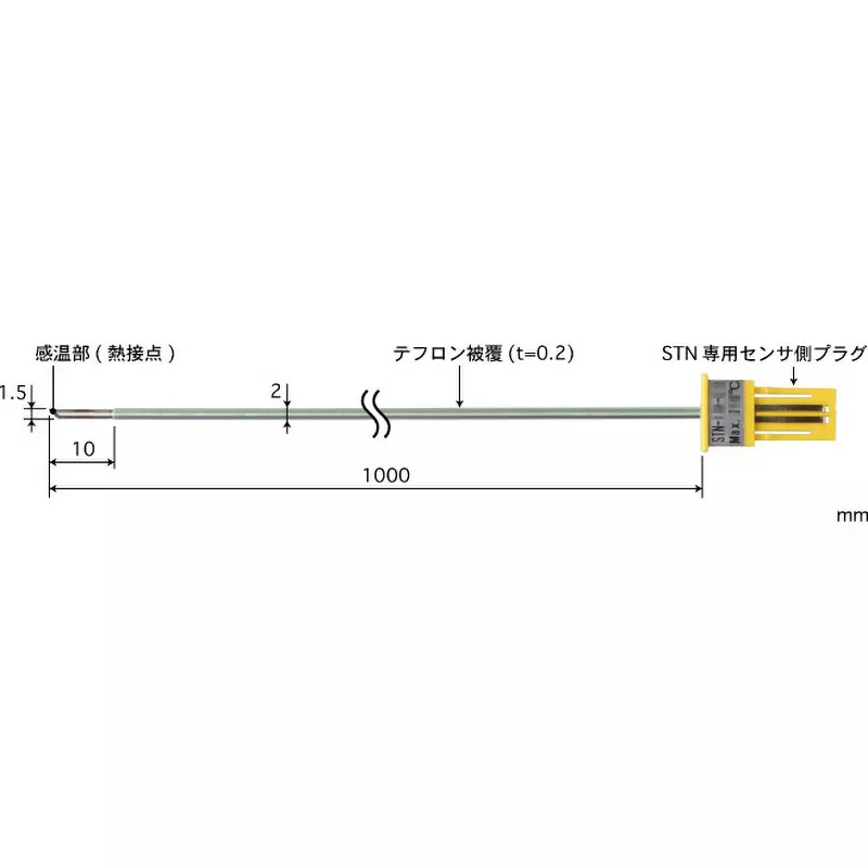 Anritsu Temperature Sensor Narrow (tape width) Type -50 to 210 Operating Temperature Range (℃) E type Thermocouple, STN-31E-100 (Pack of 5)