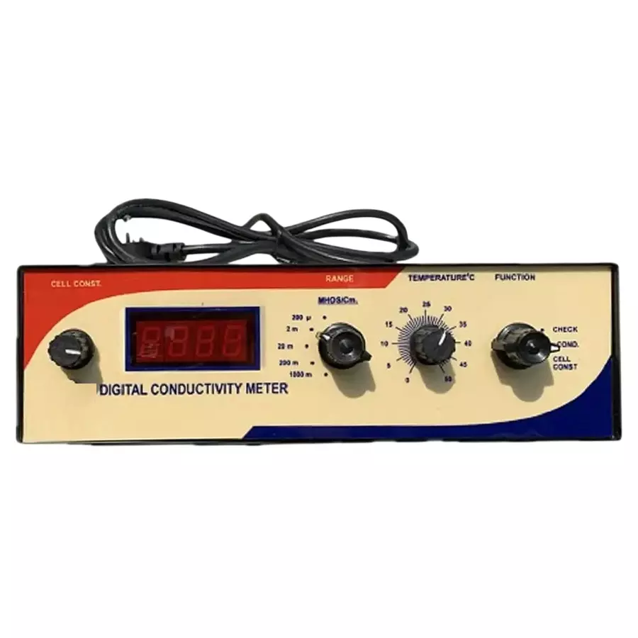 MCS Table Top Conductivity Meter Four Select-able Ranges 3.5 Digit, Red Led Display With Auto Decimal 230 V AC Single Phase 50 Hz for Industrial Use