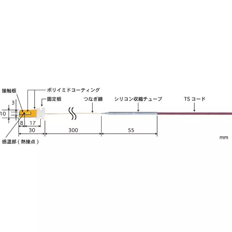 Anritsu Temperature Sensor -50 to 210 Operating Temperature Range (℃) Type 11 (fixed plate) Shape 300, UH-11K-03-TS1-W