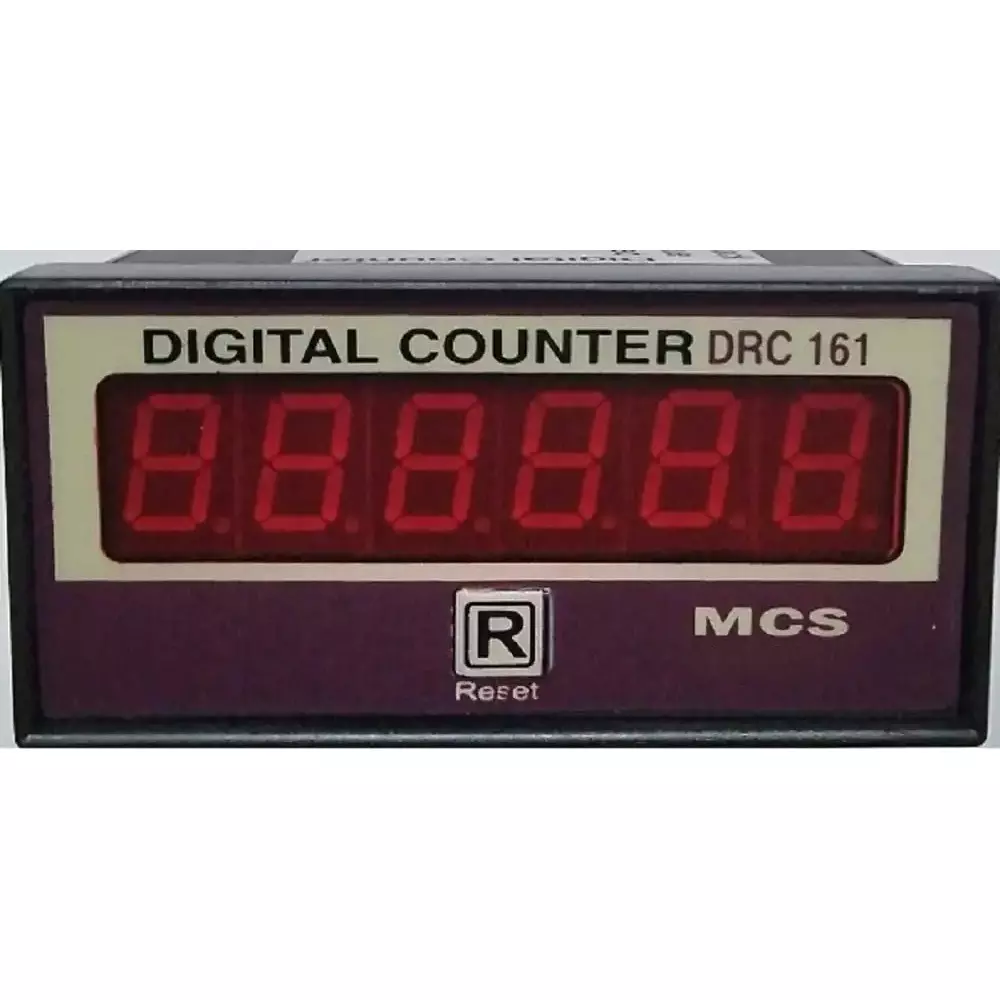 MCS Heavy Duty Digital Counter Meter 000000 t0 9999999 6 Digit LED (0.56 Inch) 220 V AC or 440 V AC for Industrial Use, DRC 161