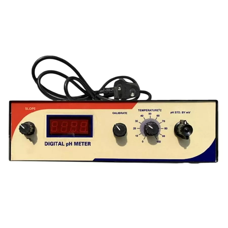 MCS Heavy Duty Table Top MS Body PH Meter 0.00 to 14.00 pH Single Phase Multicolor 50 Hz for Industrial Use, 152-R