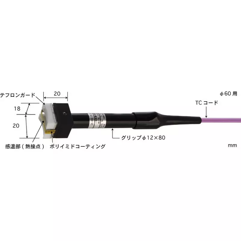 Anritsu Temperature Sensor Appearance shape and durability: Grip type / durable type Specifications -50 to 250, SH-46K-TC1-ASP