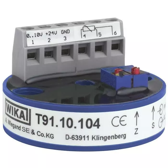 WIKA T91 Series Temperature Transmitter PT100 Input, 39882439