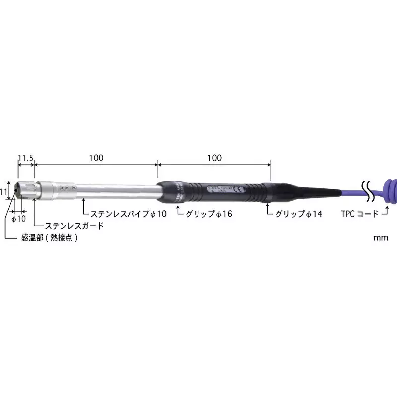 Anritsu Temperature Sensor With or without grip: Yes Specifications -50 to 800 Operating Temperature, SX-371K-01-1-TPC1-ASP